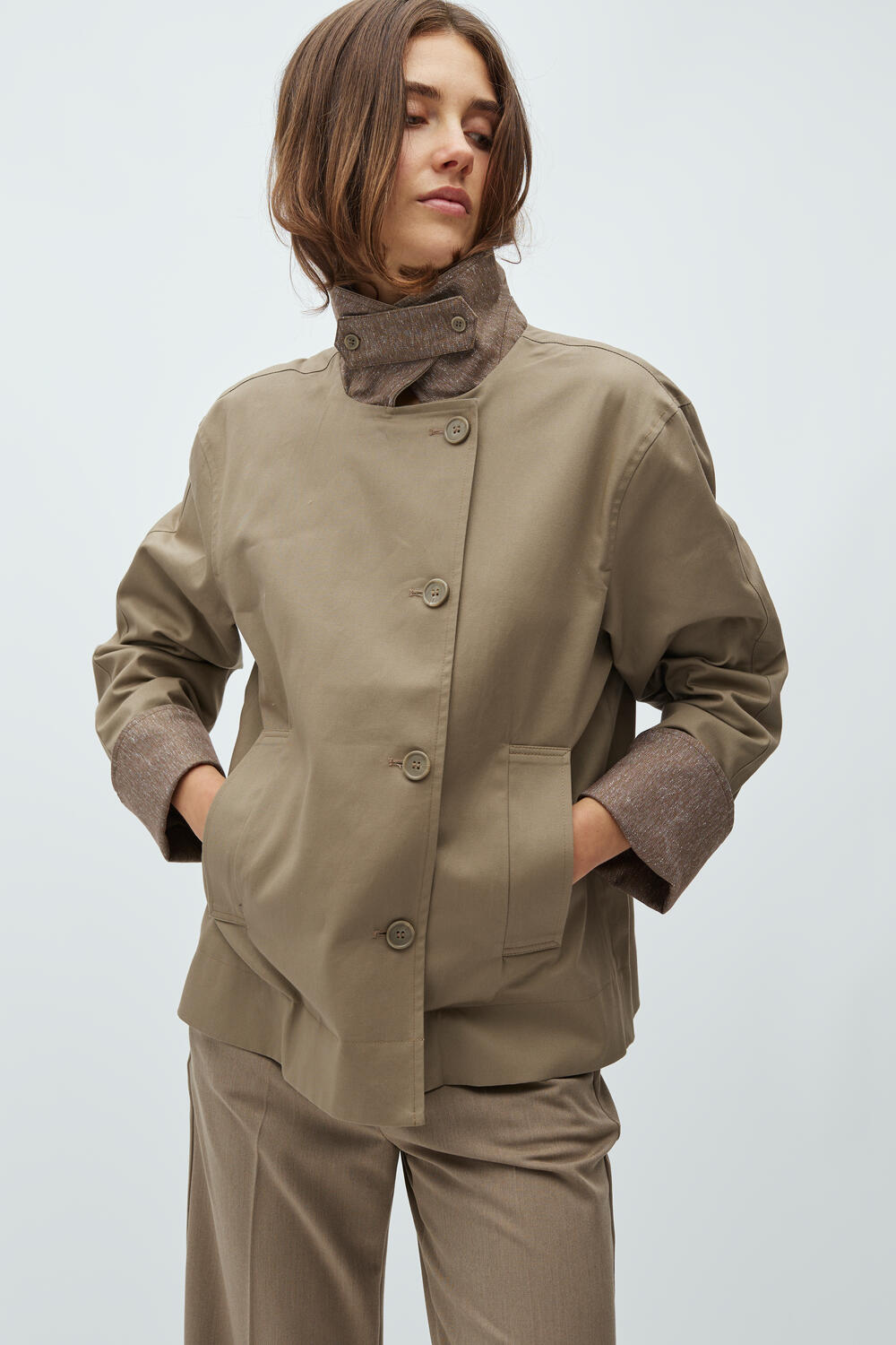 Bavina-M jakke - O46 Brindle Sand